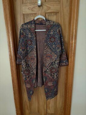 Peruvian Connection jacquard cardigan